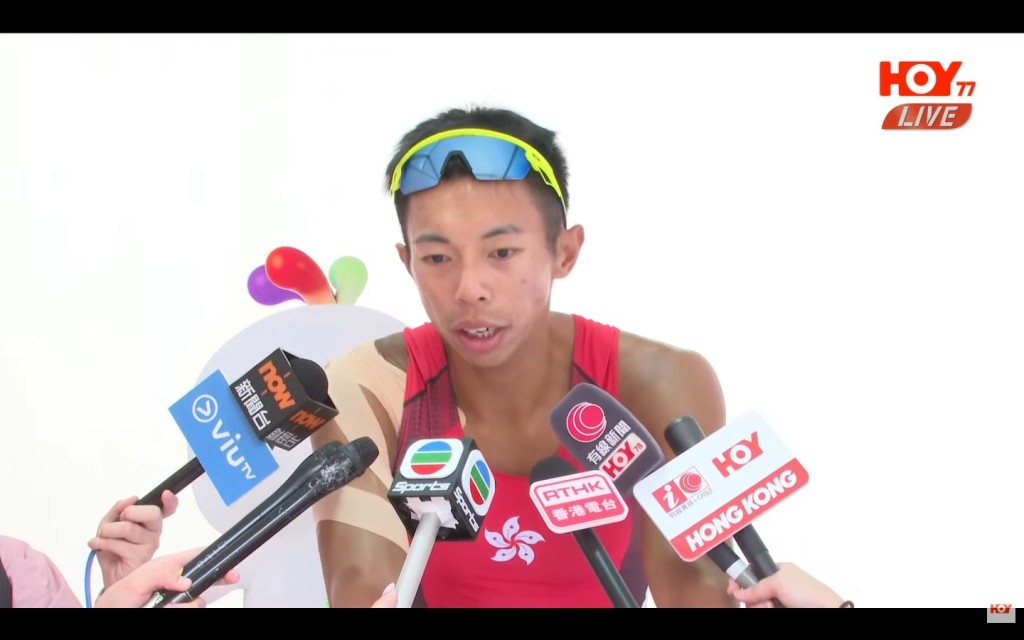 趙顯臻滿意發揮。電視截圖