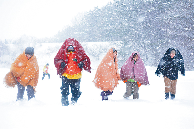 ●被狂風暴雪拍打的地吹雪體驗，是青森金木地區的冬日特色玩意。