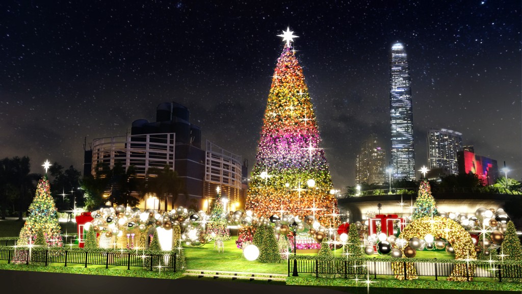 超高聖誕樹將會重臨西九海濱草坪西面。資料圖片