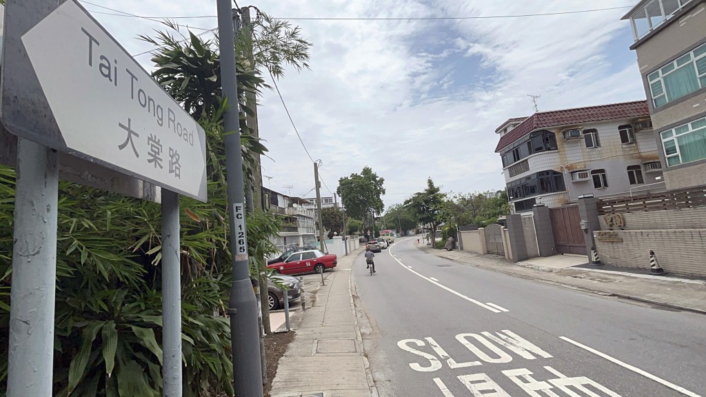 事發在元朗大棠路。楊偉亨攝 事發在元朗大棠路。楊偉亨攝