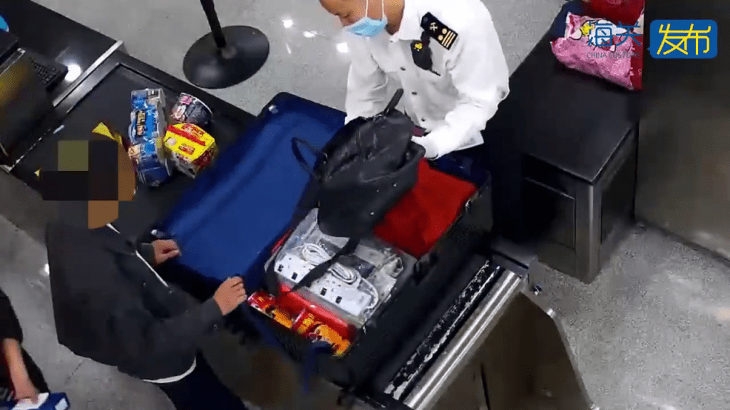 男子拱北口岸过关神色异常遭截查，关员检出50只活体蜥蜴。 