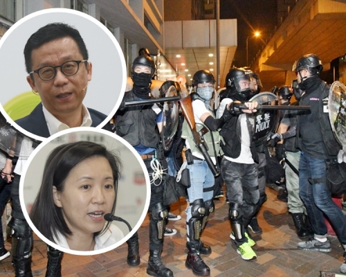 王維基袁莎妮等27人聯署要求制止警察過份武力執法。資料圖片