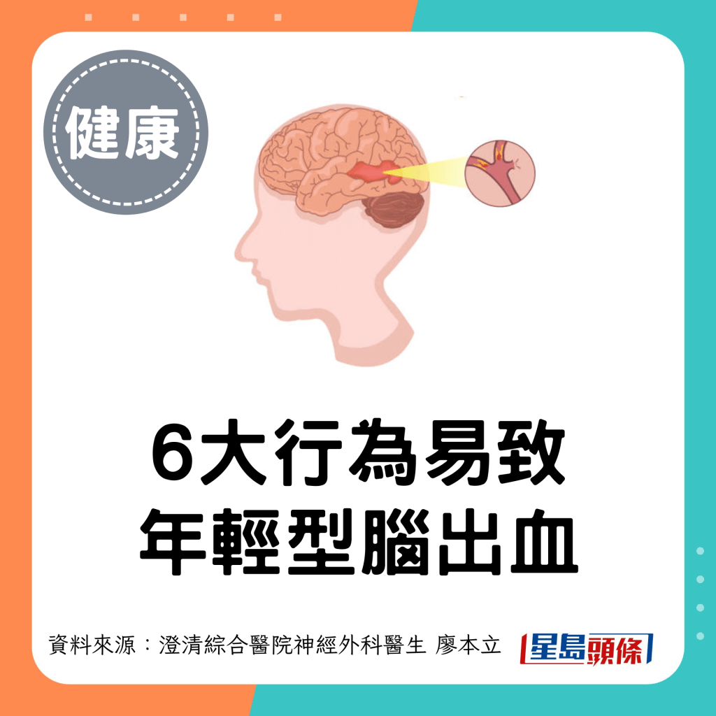 年輕腦中風原因丨6大行為易致年輕型腦出血