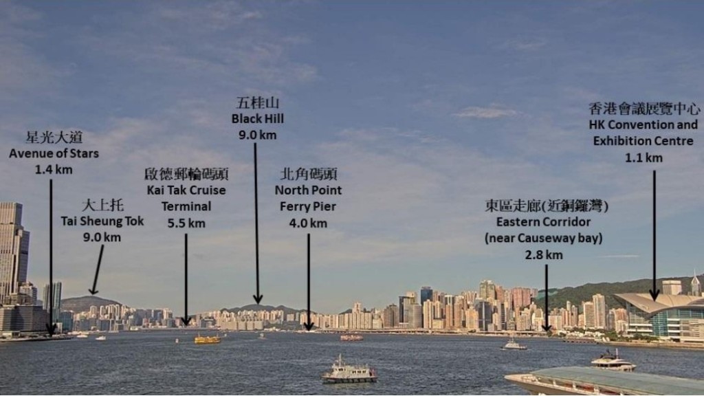 新設的攝影機位於香港海事博物館。天文台圖片