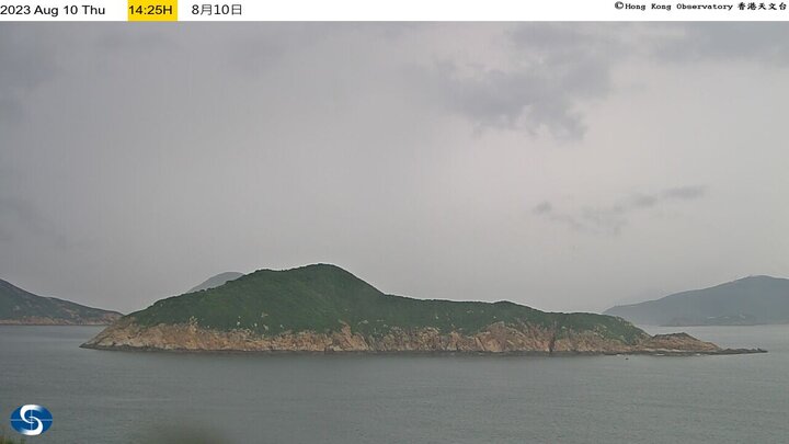 29）橫瀾島（望向西面）  橫瀾島望向西面天氣照片。網上截圖
