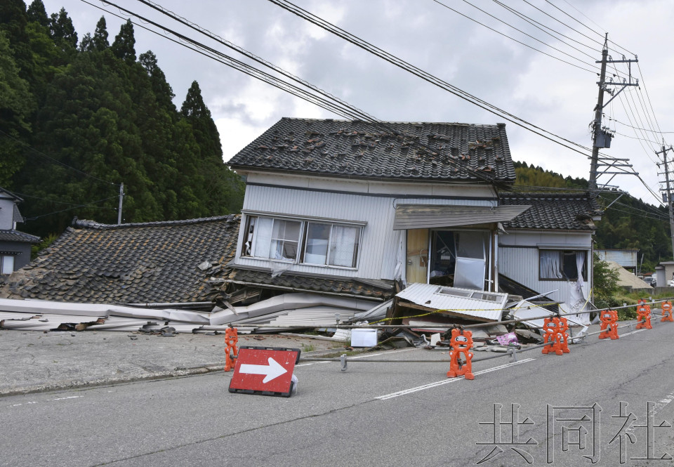 輪島市有5棟房屋倒塌。網上圖片