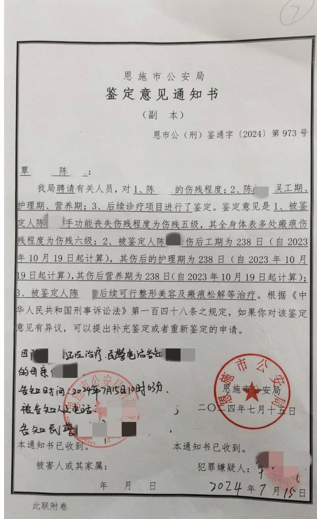 傷情鑒定書。