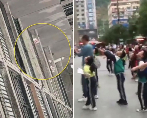 貴州住宅樓宇高層飄下現金,路過學生拾起交警方物歸原主。(網圖)