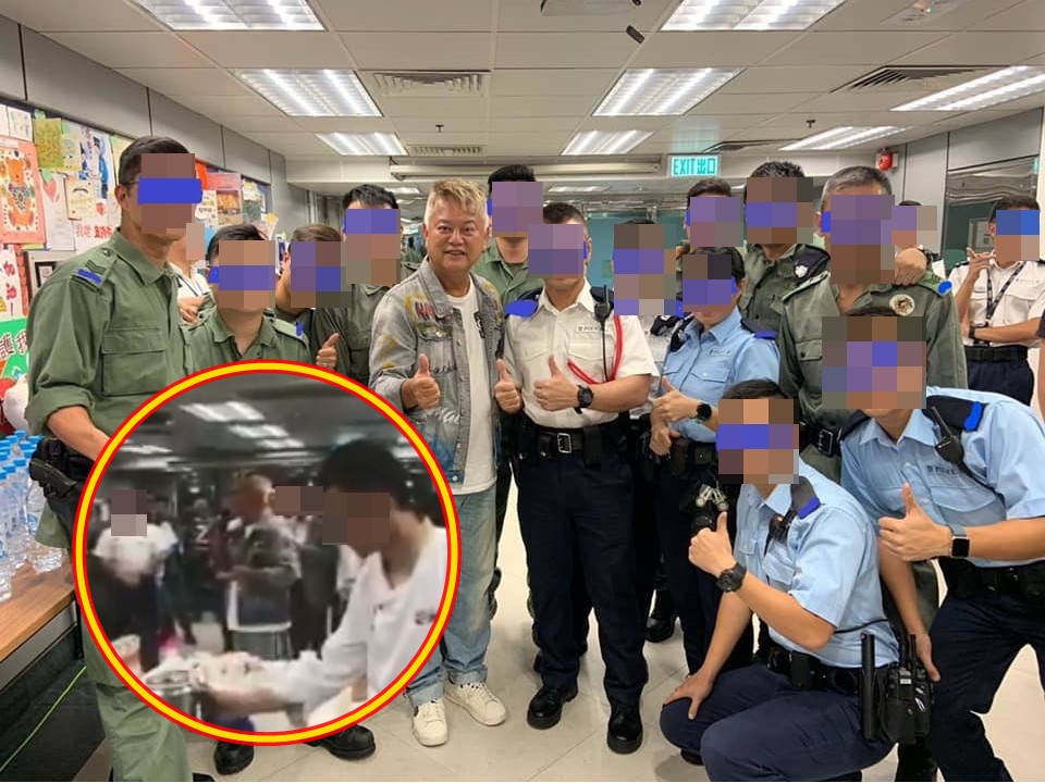 叻哥在在一個疑似警方聚會的場合上發言。網圖/影片截圖