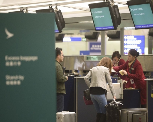 國泰航空排名由去年的第5，降至今年的第6位。資料圖片