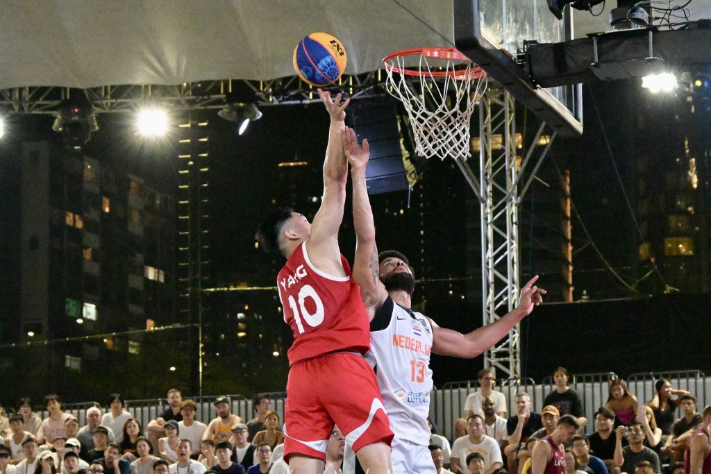   FIBA 3x3 籃球巴黎奥運資格賽，港男隊挑戰荷蘭。 蘇正謙攝
