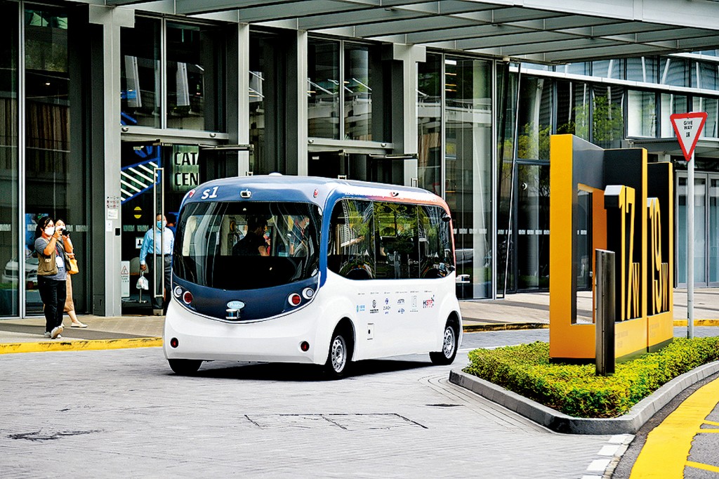 科學園內的開放道路,正推行自動駕駛車輛實驗。