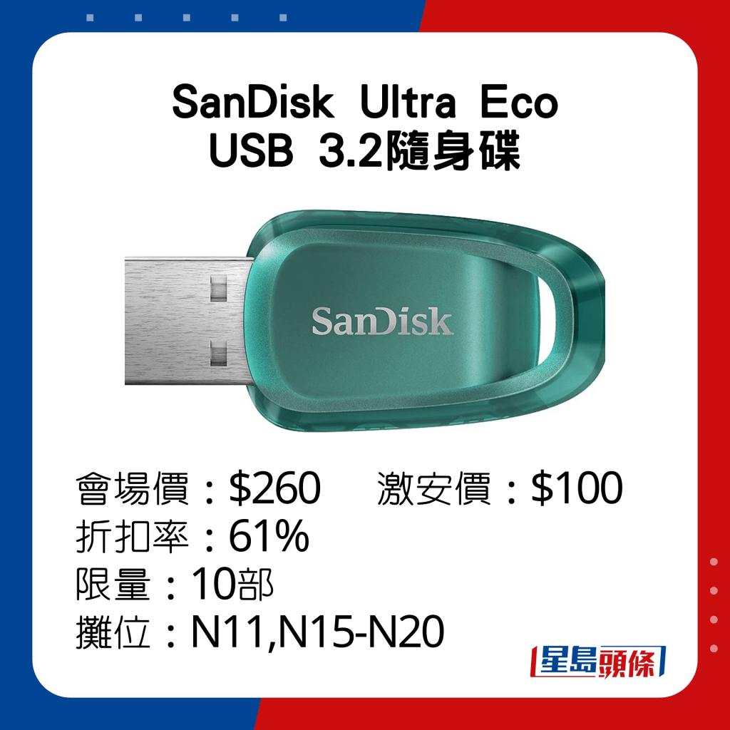 SanDisk Ultra Eco USB 3.2隨身碟。