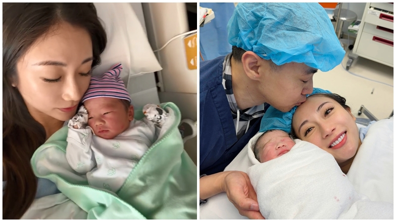 前港姐蔡嘉欣兒子出生 剖腹誕7.8磅B仔 囝囝Theo肥嘟嘟超得意：原來抱到你能夠如此幸福