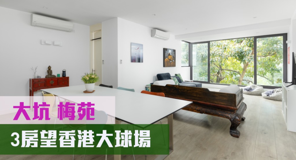 大坑梅苑一個高層單位,實用面積1234方呎,連車位,最新以月租65000元招租。