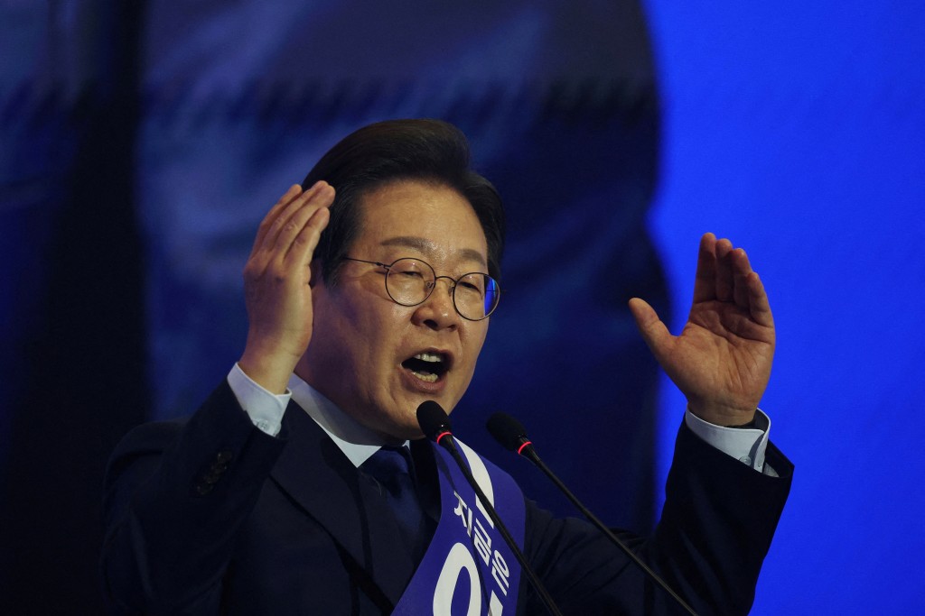 南韓總統候選人李在明。路透社