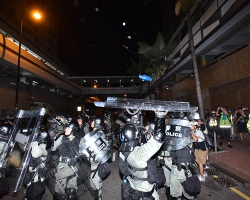 沙田昨晚發生警民衝突。