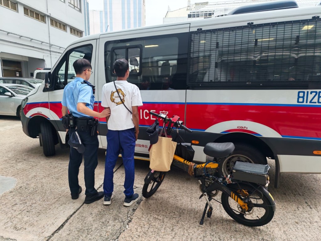 警方拘捕3名男子,分別涉嫌「沒有第三者風險保險而使用車輛」、「駕駛時沒有駕駛執照」、「駕駛時沒有戴上認可防護頭盔」及「不遵從交通標誌指示」。警方提供 警方拘捕3名男子,分別涉嫌「沒有第三者風險保險而使用車輛」、「駕駛時沒有駕駛執照」、「駕駛時沒有戴上認可防護頭盔」及「不遵從交通標誌指示」。警方提供