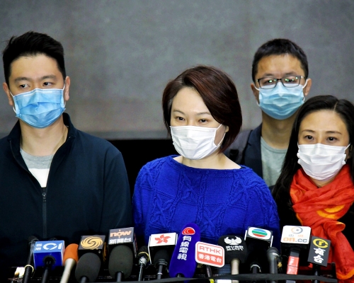 李慧琼(中)促港府重推23條立法,堵塞國家安全漏洞。資料圖片