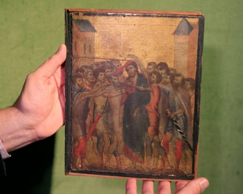 《受嘲弄基督》(Christ Mocked) 油畫。AP