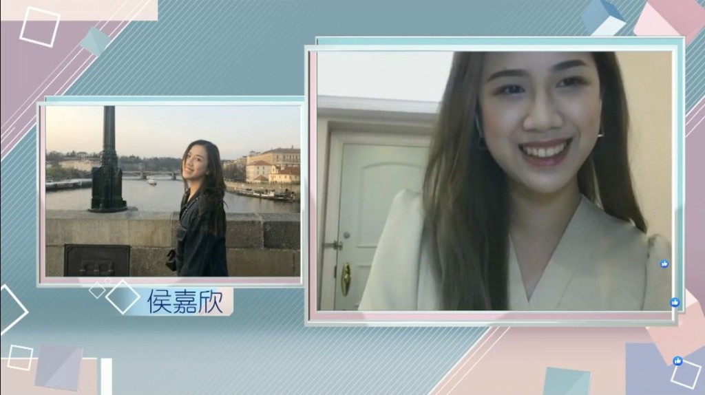 身高1.7米的侯嘉欣毕业于英国伦敦大学，学了7年国际标准舞。