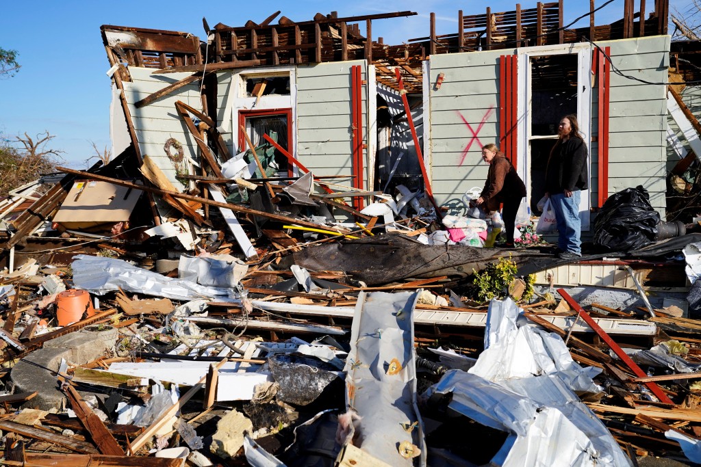 重灾区肯塔基州破坏严重。REUTERS