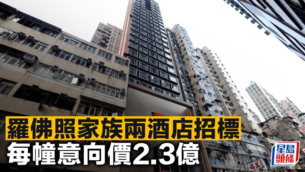 羅佛照家族兩酒店招標 每幢意向價2.3億