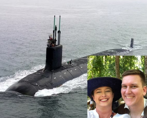 任職美國海軍核工程師的特貝（小圖右）涉嫌與妻子一同向外國出售美國核動力潛艦的機密情報，日前被捕。 （網上圖片）