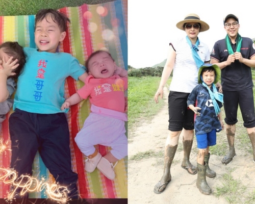 霍啟剛晒哥哥妹妹3人合照，仲讚哥哥組組都很愛很照顧妹妹，令他和太太省事了。（微博圖片）