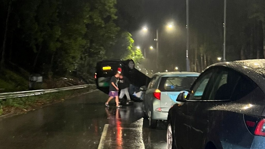 現場為大埔汀角路近露輝路。FB：Bosco Chu@馬路的事討論區