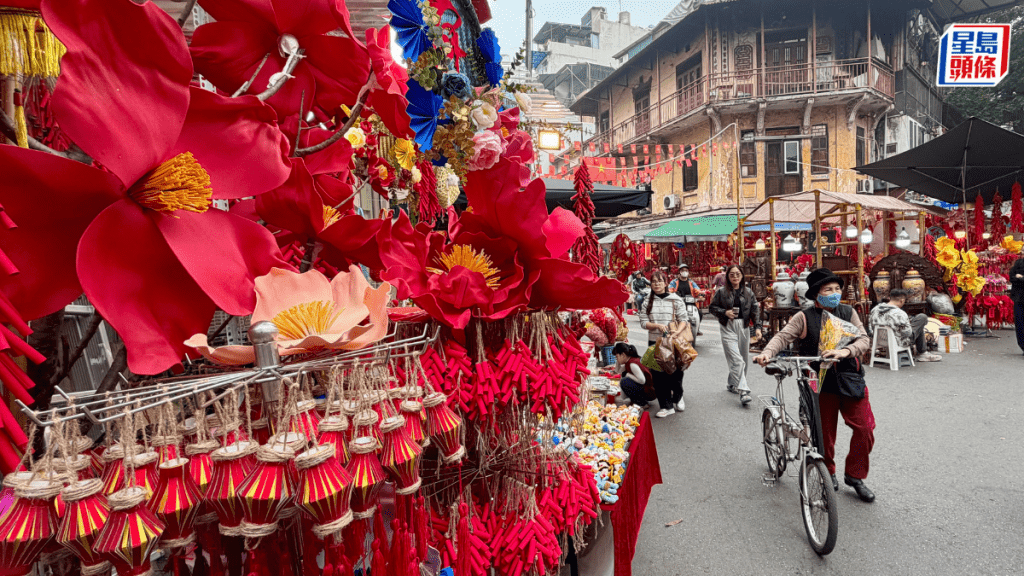 昇哥打卡｜河內古街區新春裝飾一片紅