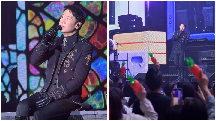 黎明红馆骚化身潮爆船长造型登场   向观众送「红萝卜」手灯  打造雷射天幕经典歌大晒冷