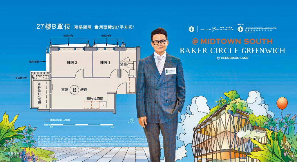 恒基林達民表示，項目加推後2房頻獲不少查詢。