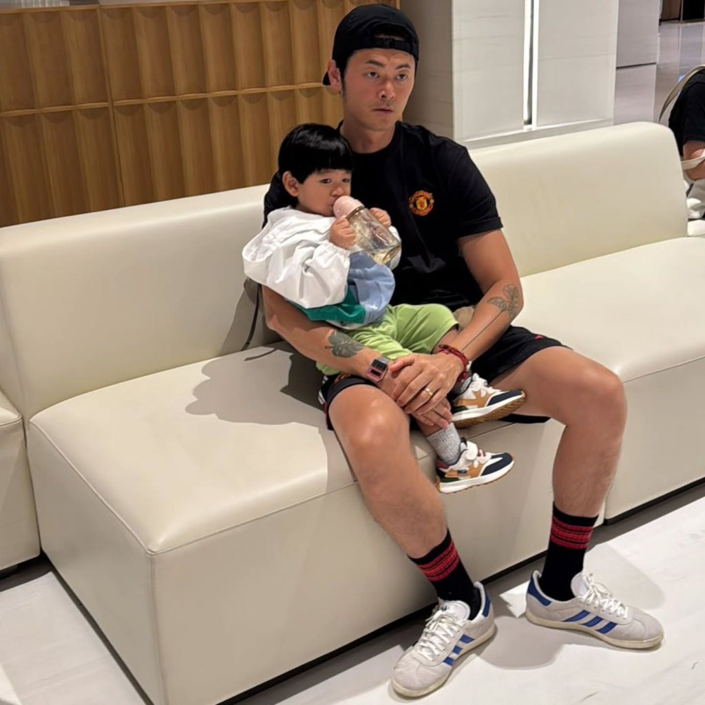 江若琳老公蕭唯展在IG分享家庭照。 江若琳老公蕭唯展在IG分享家庭照。