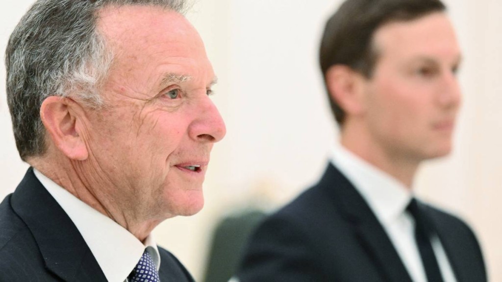 威特科夫（左）近日與俄烏代表團就和平方案進行多次討論。路透社