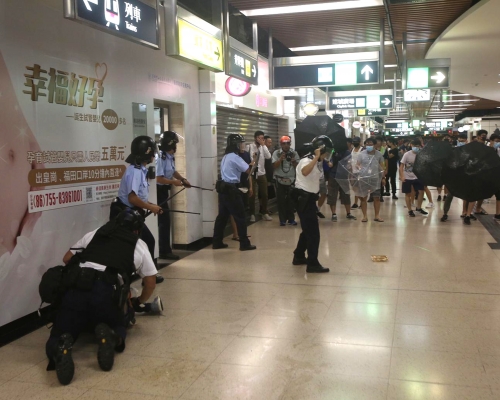 本月7日沙田新城市廣場再爆發示威衝突。 資料圖片