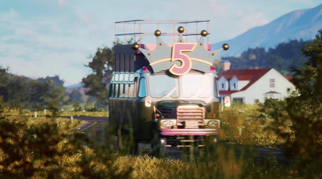 「嵐」在最後單曲《Five》的MV中，大玩公路巴士旅行。