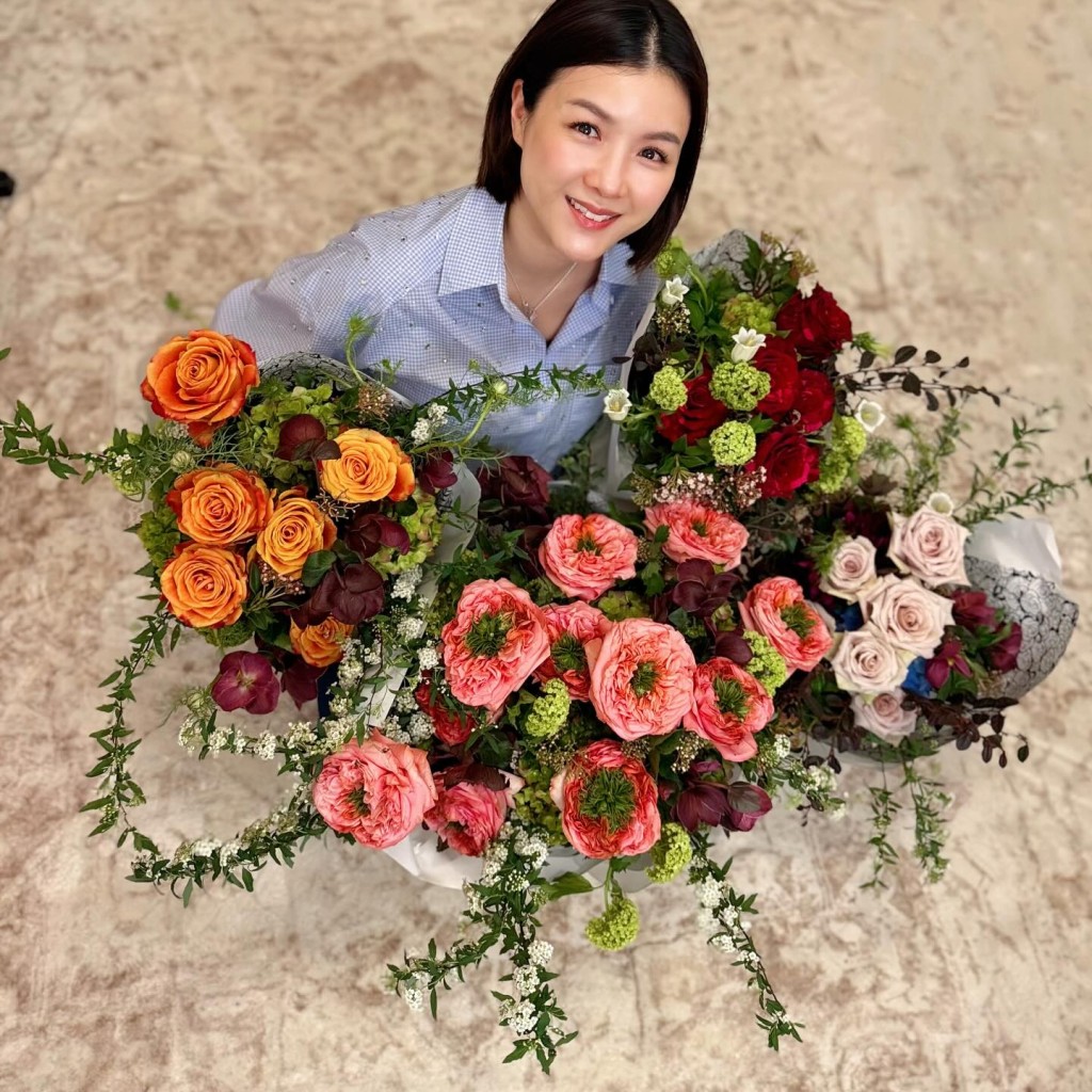 陳茵媺很喜歡花，所以一定收到花。