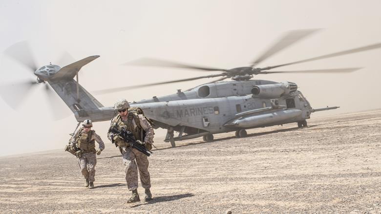 圖為美軍陸戰隊墜毀的同型號CH-53E 直升機。US Marine 