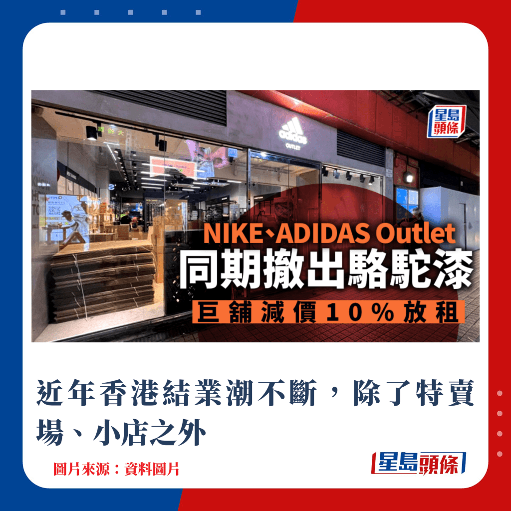 近年香港结业潮不断，除了特卖场、小店之外