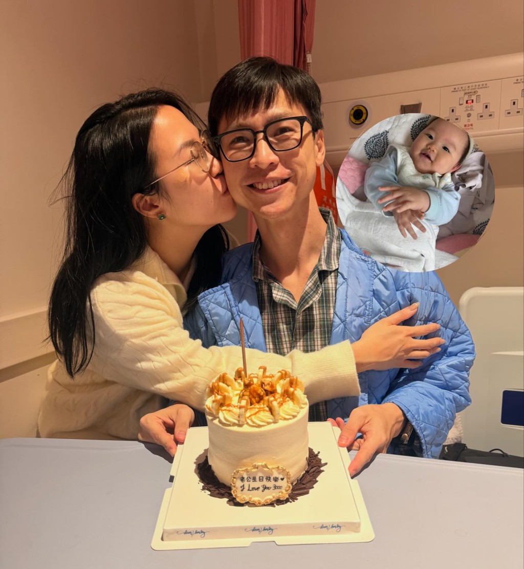 陳Sir早前在醫院度過生日，太太探視並送上生日蛋糕慶祝。