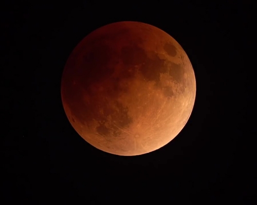 「超级蓝血月全食」3种天文现象同步出现。（网图）
