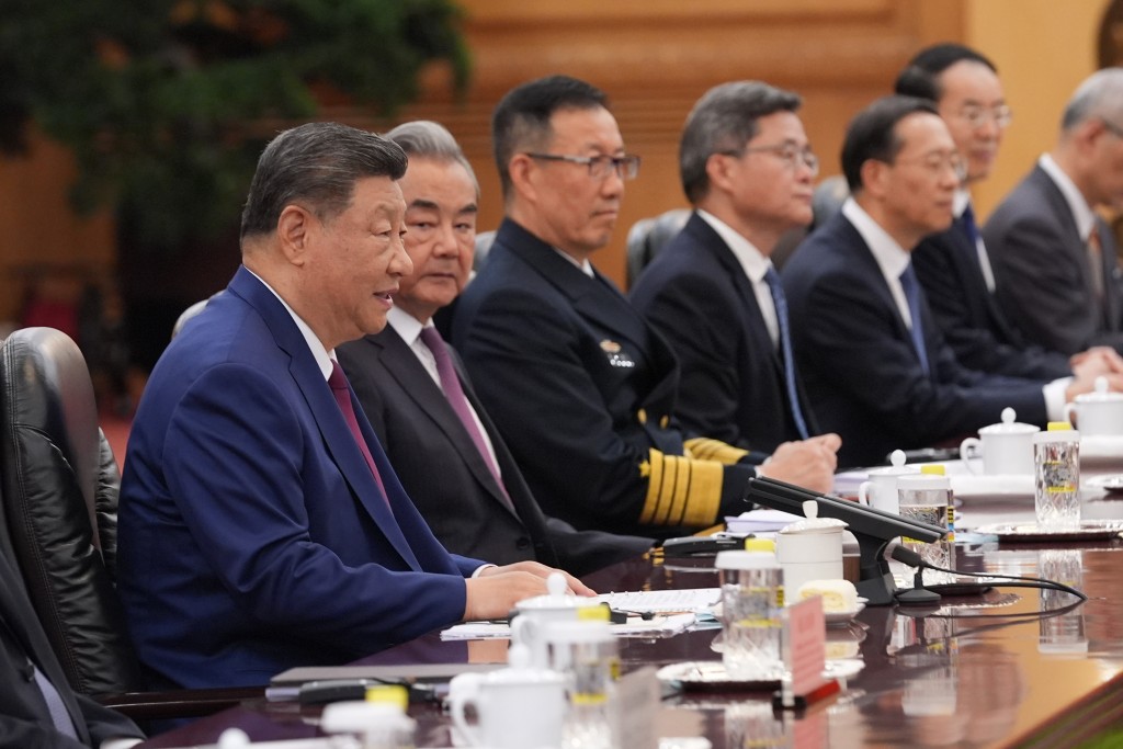 中美兩國今日在人民大會堂舉行雙邊會談。美聯社 中美兩國今日在人民大會堂舉行雙邊會談。美聯社