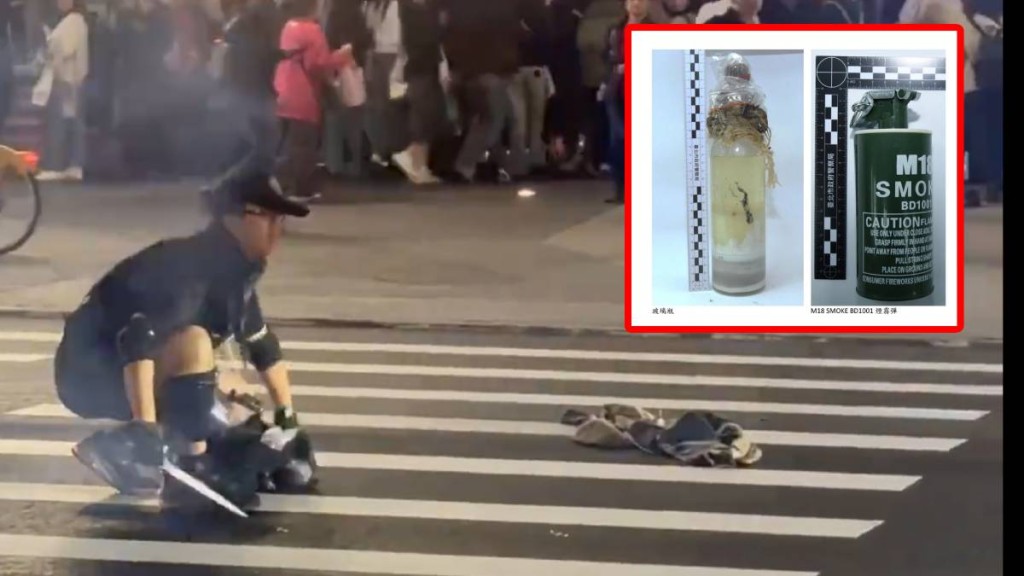 警方指張文去年已策劃犯案，並採購各種護具、煙霧彈及製作汽油彈。