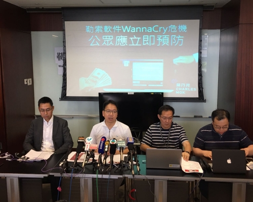 莫乃光表示,擔心勒索危機會在明日「災難性爆發」。
