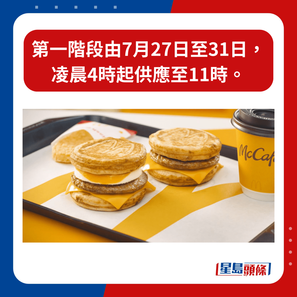 楓糖班戟漢堡系列（McGriddles） 購買流程