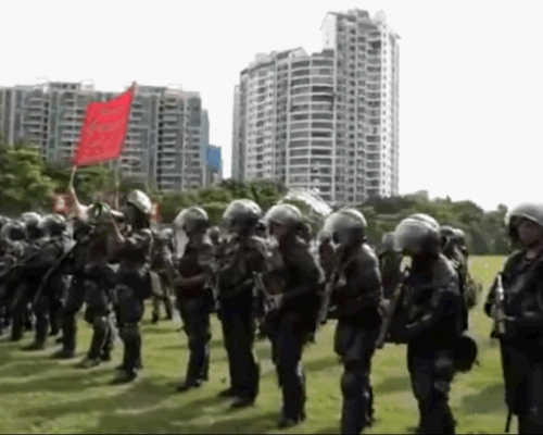 深圳再舉行大練兵。網上圖片