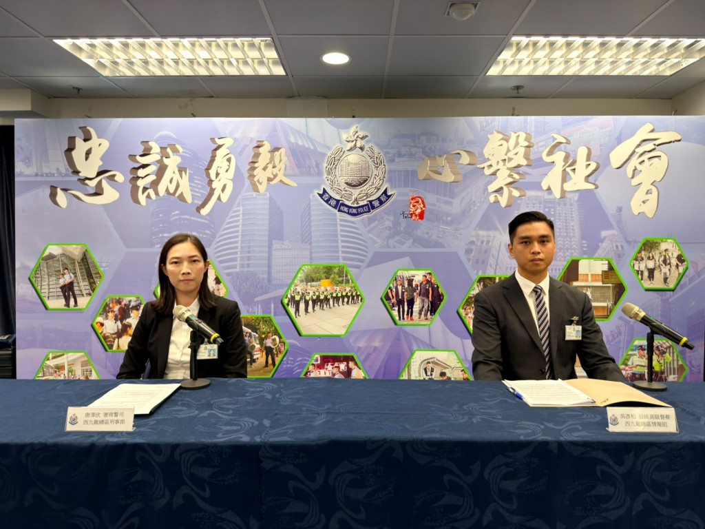 警方講述代號「閃襲」的執法行動。梁國峰攝 警方講述代號「閃襲」的執法行動。梁國峰攝