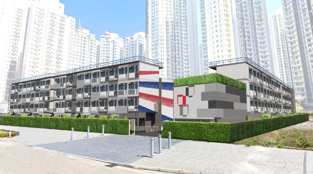 ▲東華三院啟德沐安街過渡性房屋建築構想圖。