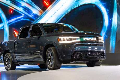 Ram 1500 REV輕型貨車亮相紐約車展。美聯社
